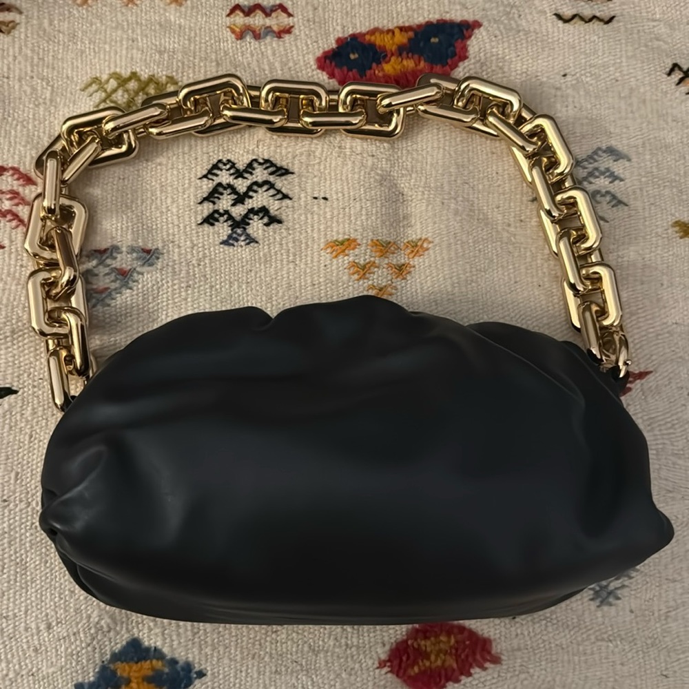 Bottega Veneta Chain Pouch in Black